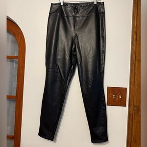 GAP Black Faux Leather Pants